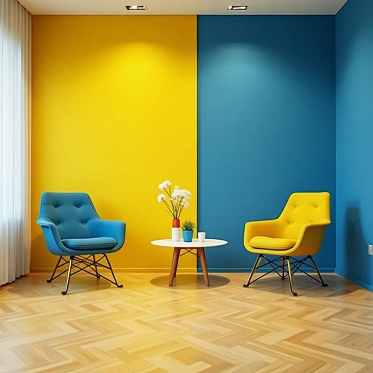 Painter in Nagar Road applying interior wall paint