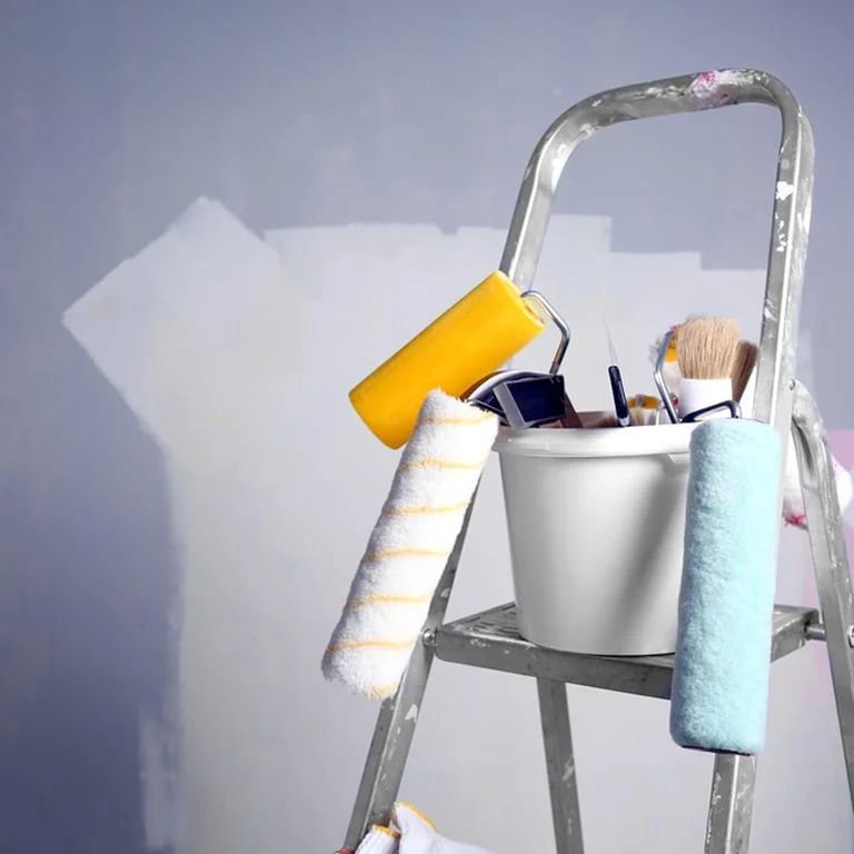 Painter in Vadgaon Sheri doing interior wall painting